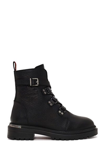 Harley Davidson Women's Black Camiel Zippered Leather Boots 026Z100030