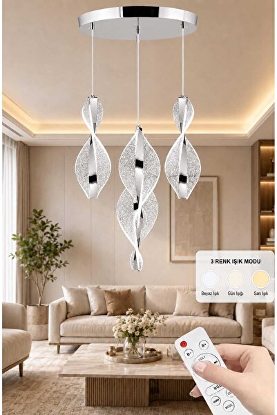 tavion lighting venus 4lü avize 3 renk led secenekli salon oturma odası avize