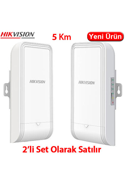Hikvision (DS-3WF02C-5AC/D) 5Ghz 867Mbps 5KM OUTDOOR WIRELESS BRIDGE KIT (KİT OLARAK SATILMAKTADI)