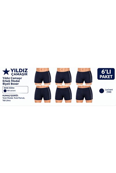 Yıldız Çamaşır Boxeri din modal pentru bărbați (105-106-107-108-109) - 6 bucăți