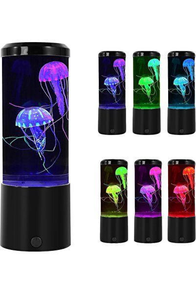 Arabest Jellyfish Lamp,7 Color LED Fantasy Table Lamp,Quiet Aquarium Mood Lig...
