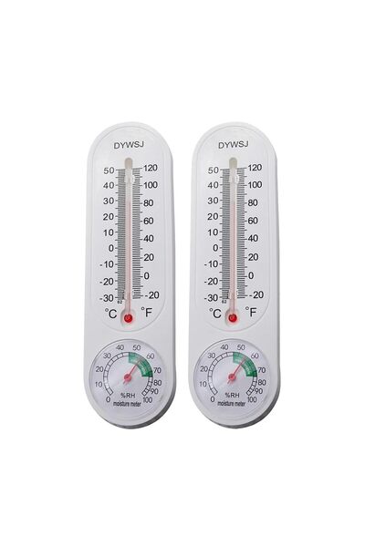 Arabest 2 Pcs Indoor and Outdoor Wall Mounted Thermometer and Humidity Gauge,...