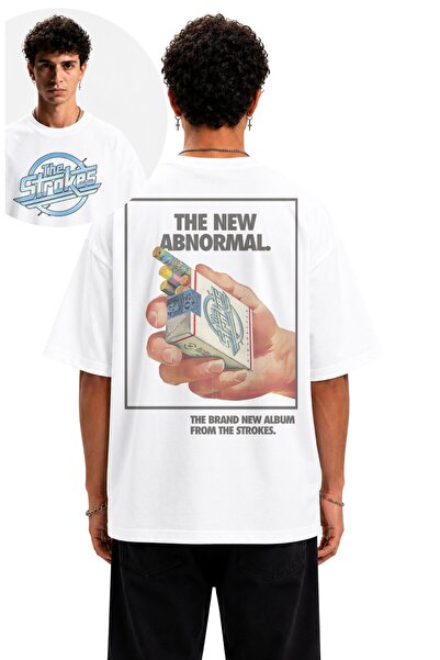 Fuddy Moda Unisex Oversize the Strokes the New Abnormal Back Printed Rock Ban...