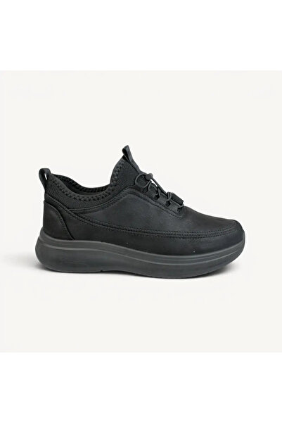ShoeTypes Men's Black Comfortable Elastic Lace-Up Casual Sneaker Shoes - 40 -...