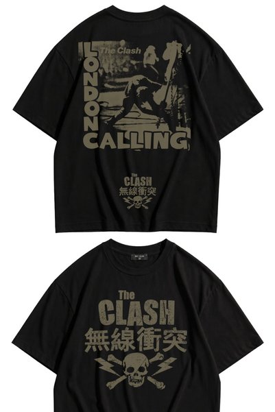 Fuddy Moda Μπλουζάκι Unisex με στάμπα στην πλάτη The Clash London Calling, Υπ...