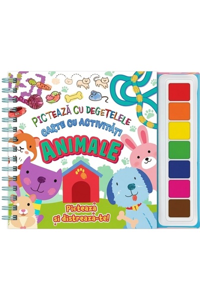 Flamingo Animale. Picteaza cu degetelele. Carte cu activitati