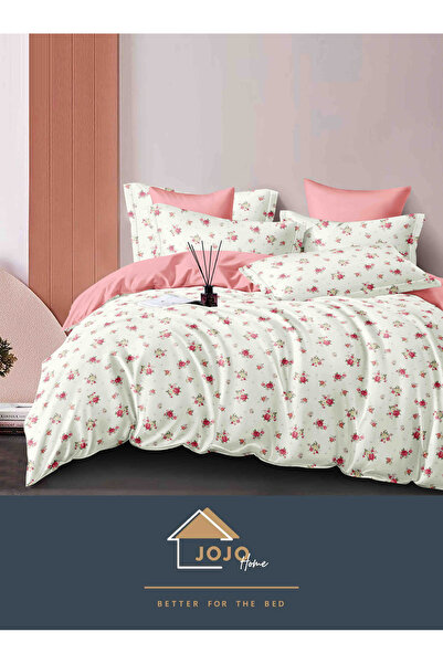 JOJO HOME Set lenjerie de pat dublu, 6 piese, cearceaf clasic fara elastic