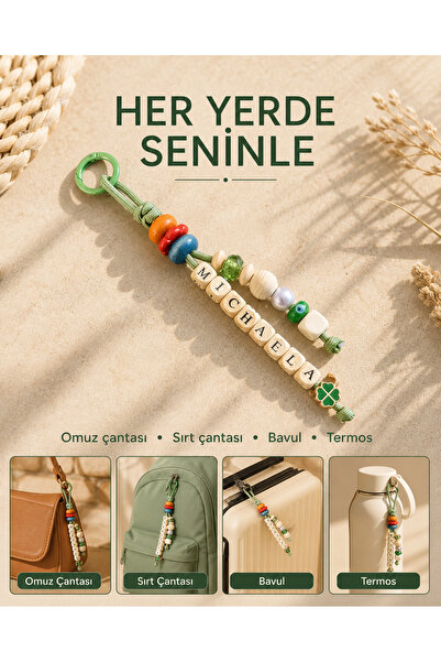 Genel Markalar Kişiye Özel Çanta Aksesuarı/İsimlik Ahşap/Charm