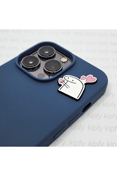 Generic Cute Meme Character Metal Sticker with Pink Hearts