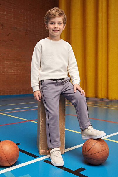 Fulla Moda Boys' Sweatpants with Ribbed Cuffs and Stoppers