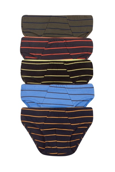 Donella Σλιπάκια παιδικά Stripes 5 τεμ. - Μαύρο