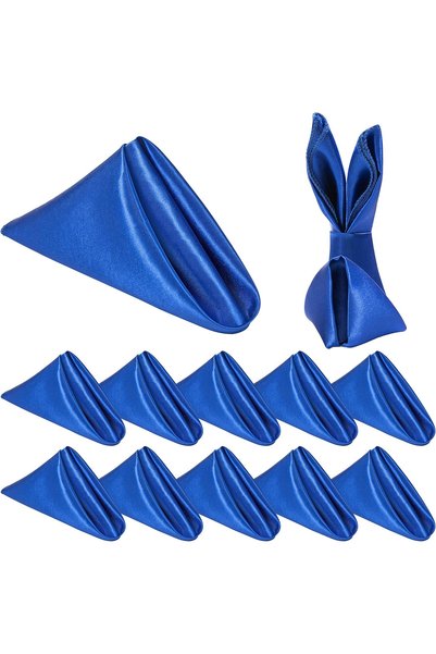 Generic Brand Комплект от 12 квадратни салфетки, 20 x 20 инча, за ресторанти,...