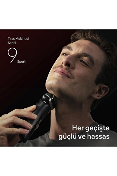 Braun Series 9 Sport Elektrikli Tıraş Makinesi, Islak ve Kuru, 60 dakikaya kadar, 9110s