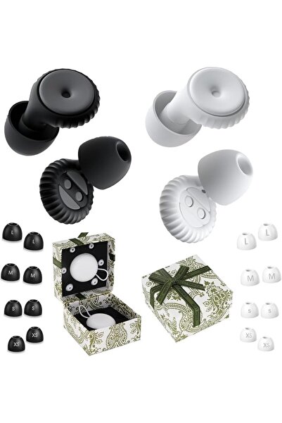 GENERAL 2 Pairs Ear Plugs for Sleeping, Reusable Made of Ultra-Comfortable Si...