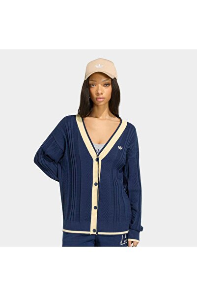 adidas Cable Knit Kadın Mavi Hırka (KT1859)