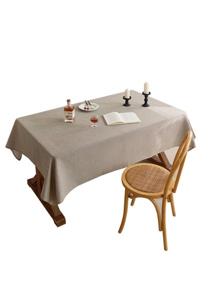 Generic Brand Protective Tablecloth , linen, washable and stain-resistant, 14...