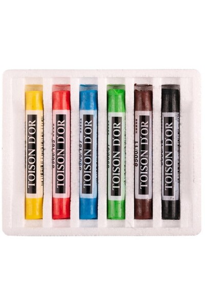 Koh-i Noor Set 2 x Creta Uscata Rotunda Pastel Toison D'Or, Soft, 10 x 75 mm,...