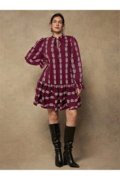 Sheya Rochie mini, roșu cireșiu - 1XL
