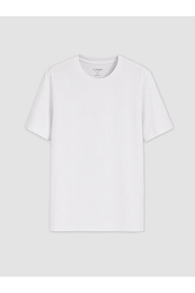 LC Waikiki Peak New Season White Crew Neck Men's T-Shirt
