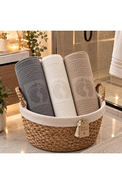 lizayn home Lizayn 3Rd Set of 50X70 Cotton Bath Foot Towels