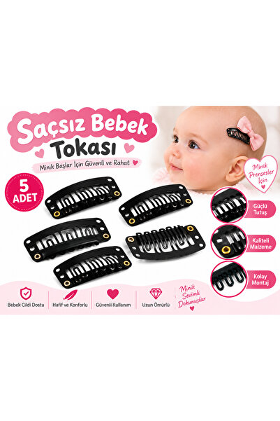 Genel Markalar Saçsız bebek tokası klips