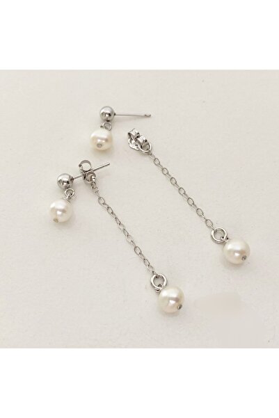 Shiklik Pearl Chain Elegant Detailed Women's Earrings