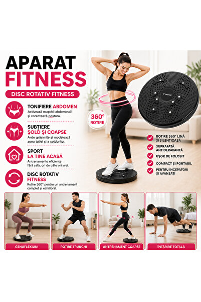 Trizand Disc rotativ pentru fitness, pentru tonifierea abdomenului, subtierea...
