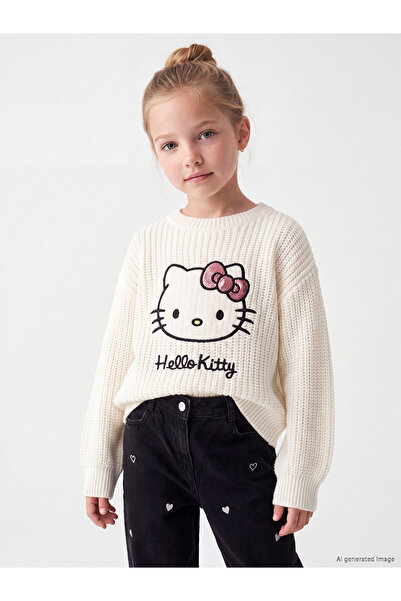 LC Waikiki Two Mt Shop Quality Lcw Kids Ecru Hello Kitty Embroidered Girls' K...