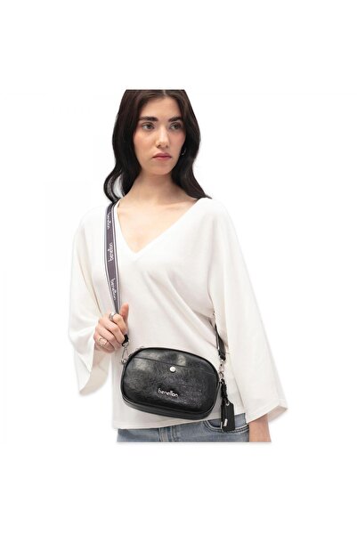 Benetton Bnt_1779 13X18X7 Çapraz Siyah Kadın Çanta