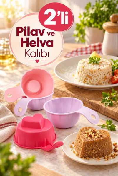 House Bird 2'li Pilav ve Helva Şekillendirici Kalıp Seti Pratik Sunum Kalıbı