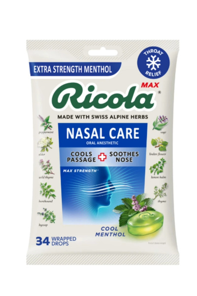 Ricola Made Wıth Swıss Alpıne Herbs Orıgınal Herbs Nasal Care Cool Menthol 34...