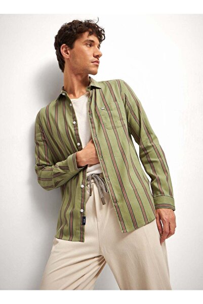 The Bear House Cotton Shirt for Men | Slim Fit, Long Sleeve, Casual & Formal ...
