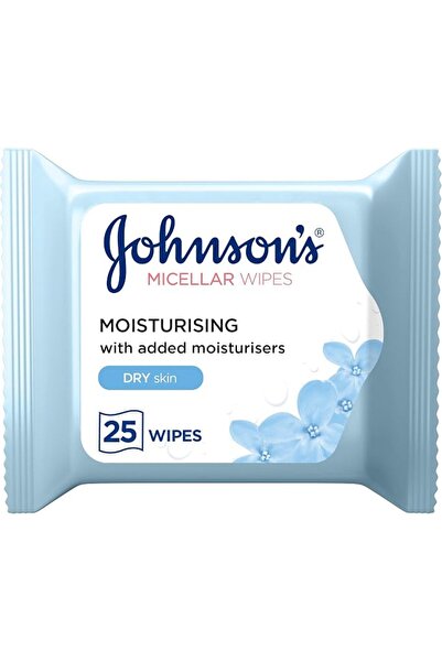 Johnson & Johnson مناديل جونسون الميسيلار، مرطبة مع إضافة مرطبات إضافية، للبش...