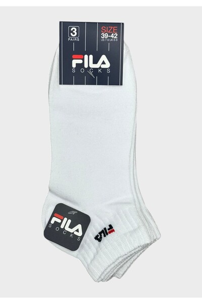 Fila Ανδρικές Κάλτσες Πακέτο 3 τεμαχίων Λευκές Βασικές - Λευκό