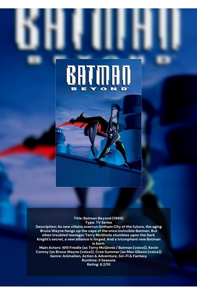 OEM Poster Infografic Batman Dincolo, Eroi Gotham, Carton 250g, A4