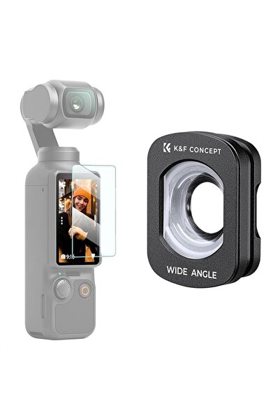 K&F CONCEPT عدسة مغناطيسية واسعة الزاوية متوافقة مع DJI OSMO POCKET 3، فلتر و...