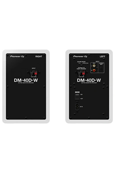 Pioneer Dj DM-40D-W 4 İnç Aktif Masaüstü Stüdyo & DJ Referans Monitörü Hoparlör Seti - Çift Beyaz