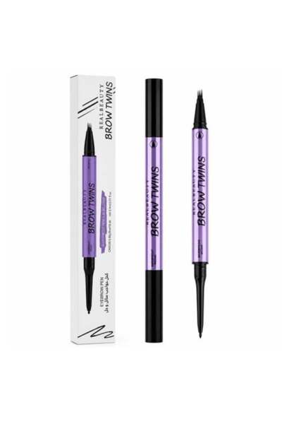 real beauty Double-Ended Eyebrow Pencil Real Beauty 4 Hairs - Item No. Rb1155