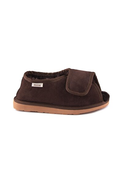 Pegia Furry Diabetic House Slippers 191218 Brown
