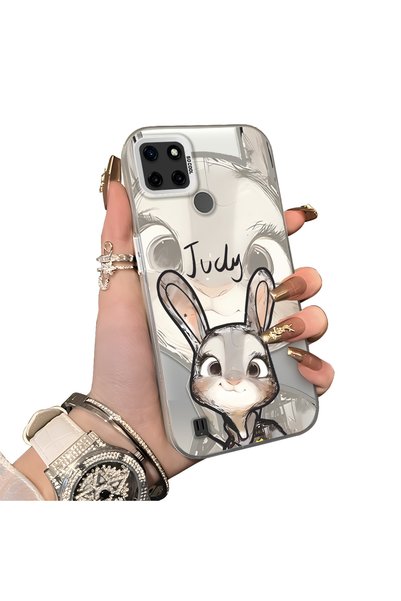 ucuc Realme C21Y/C25Y Compatible Cartoon Fox Judy Pattern Case Acrylic Hard B...