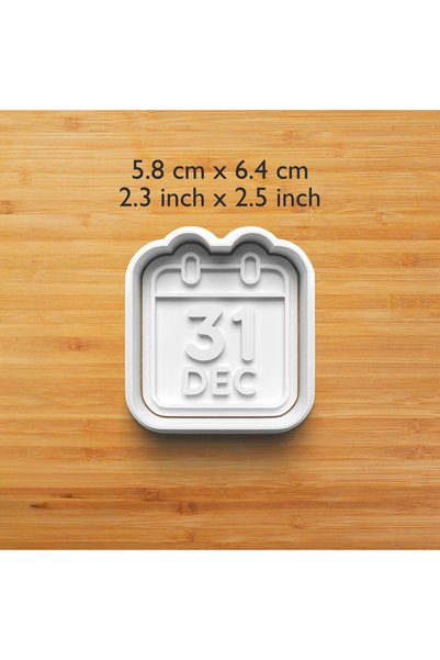 Hobist 2027 Happy New Year Set of 4 Cookie and Candy Dough Molds