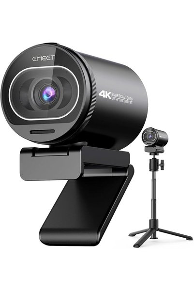 eMeet كاميرا ويب S600 بدقة 4K مع حامل ثلاثي القوائم للبث المباشر، مستشعر سوني...