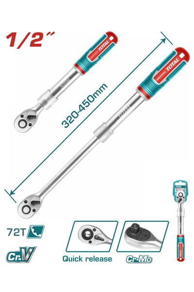 TOTAL Επεκτεινόμενο Καστάνια 1/2 " / 72T (THT106128L)