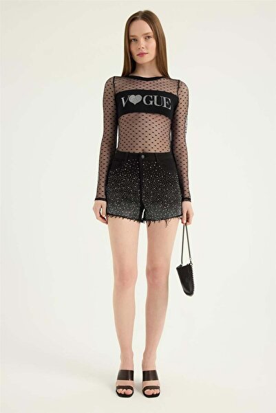 HomeStore Mini Full Rhinestone Shorts