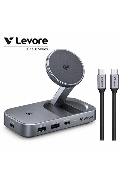 Levore LHC311 7-in-1 Docking Station with Qi2 15W Magnetic Wireless Charging,...