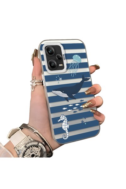 ucuc Xiaomi Redmi Note 12 Pro 5g Compatible Sea Creatures Whale Horse Seahors...
