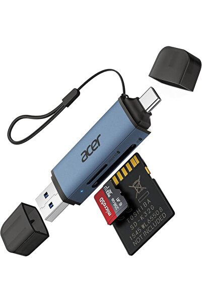 ACERO Acer SD Card Reader, USB 3.0 & Type-C Micro SD Card Adapter Dual Slot OTG