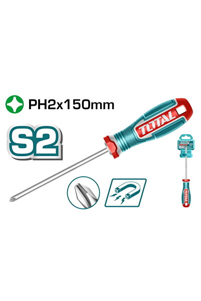 TOTAL Μαγνητικό Κατσαβίδι Φίλιπς PH2X150mm (TSDPH2150)