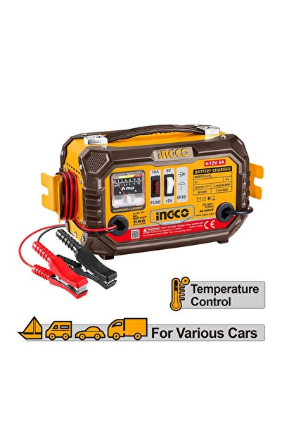 Ingco Φορτιστής Μπαταρίας 6V/12V (CB1501)