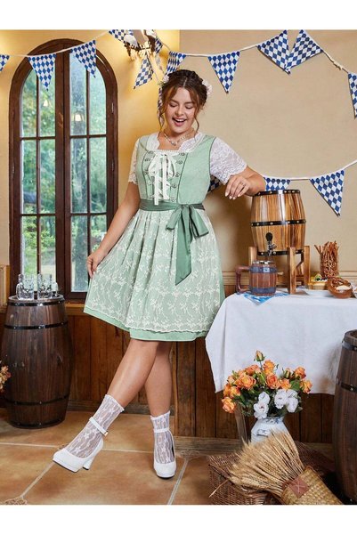 Sheya Rochie mini, verde - 1XL
